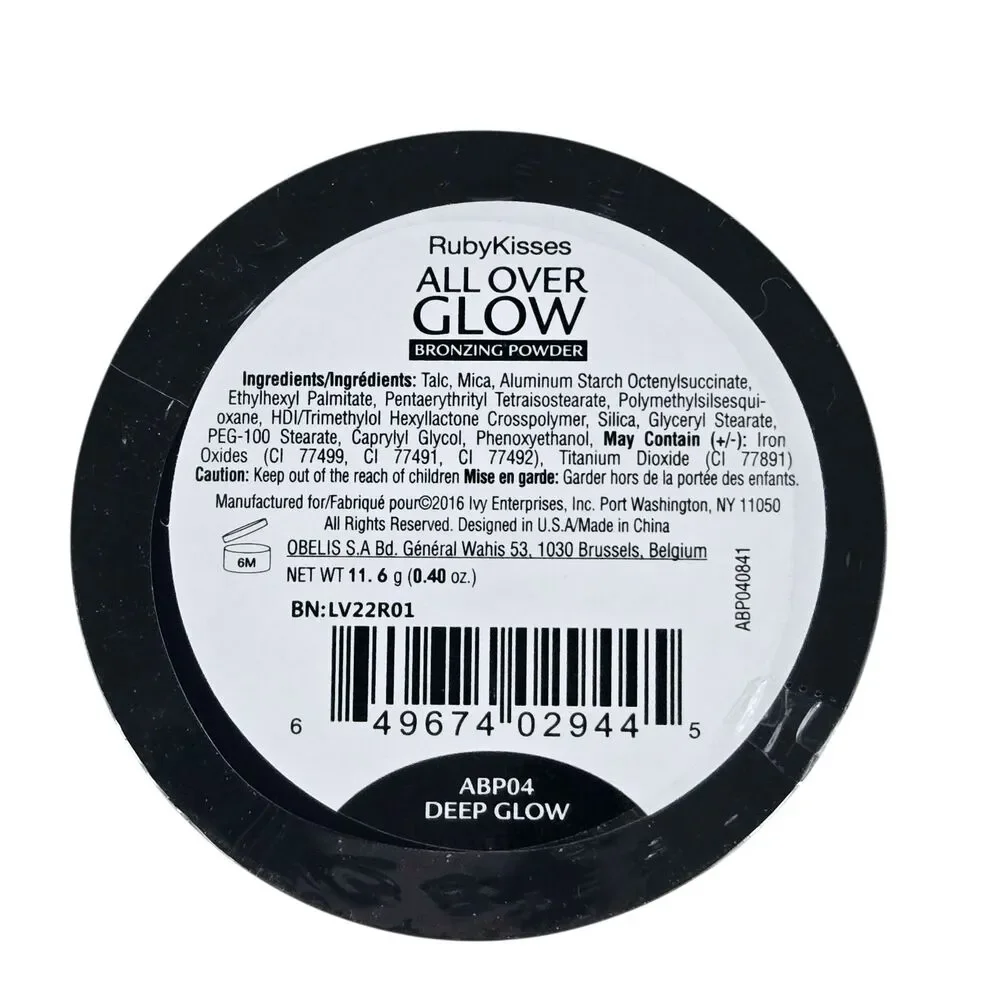 Ruby Kisses All Over Glow Bronzer Deep Glow 0.4 oz Shimmer NEW SEALED